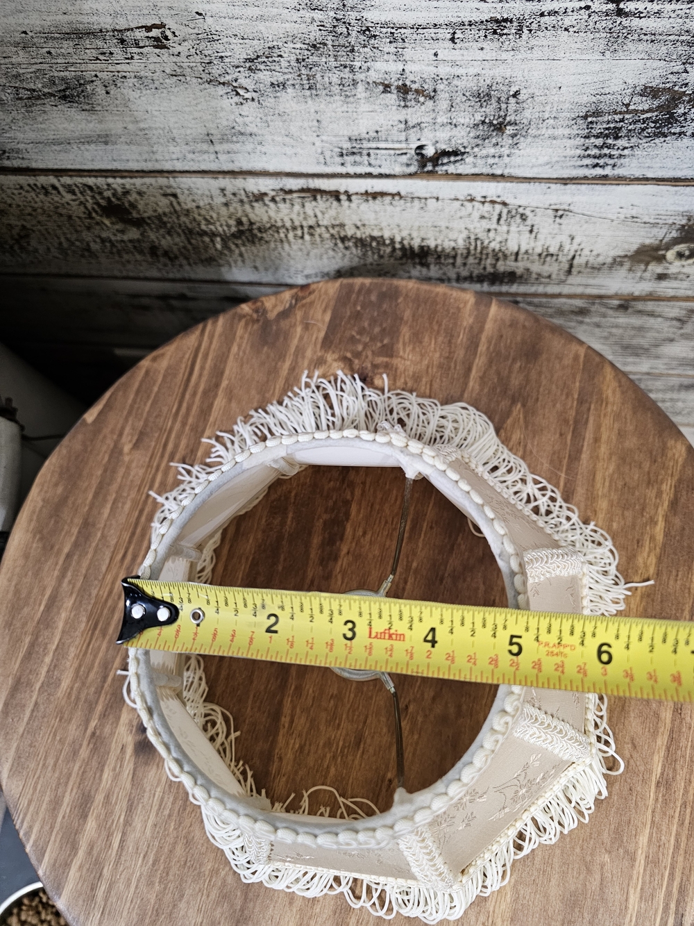 Vintage Beige Floral Fringe Lamp Shade - Picture 7 of 13